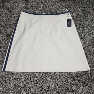Tommy Hilfiger White/ Ivory Blue Stripe Side Pencil Skirt Women's Size 14,Career